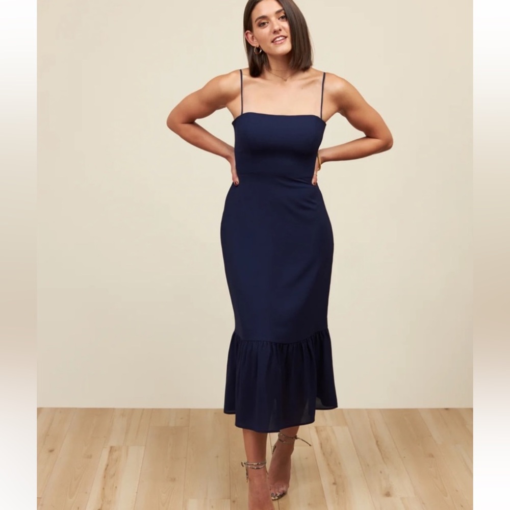 Park & Fifth Singer Dress, Navy Blue, Size Medium